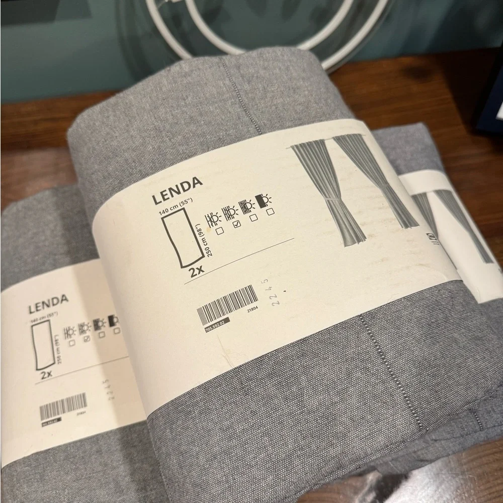 IKEA Lenda Gray Curtains